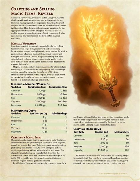 Magic item manufacturer for dungeons and dragons